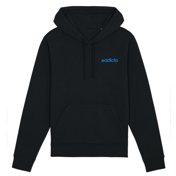 FELPA CAPPUCCIO ADICTO LIGHT BLUE black