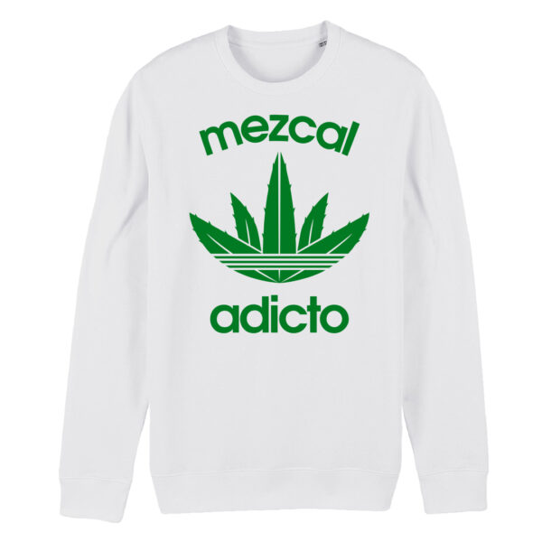 FELPA GIROCOLLO AGAVESITO LOGO GREEN white