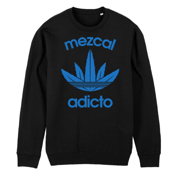FELPA GIROCOLLO AGAVESITO LOGO LIGHT BLUE black