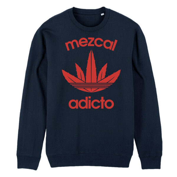 FELPA GIROCOLLO AGAVESITO LOGO RED navy