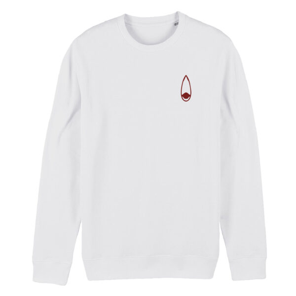 FELPA GIROCOLLO GOCCIA LA PUNTA BURGUNDY white