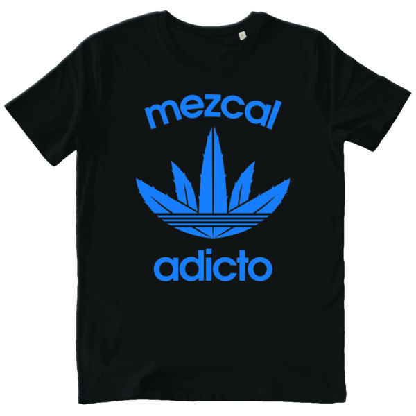 T-SHIRT UNISEX AGAVESITO LOGO LIGHT BLUE black